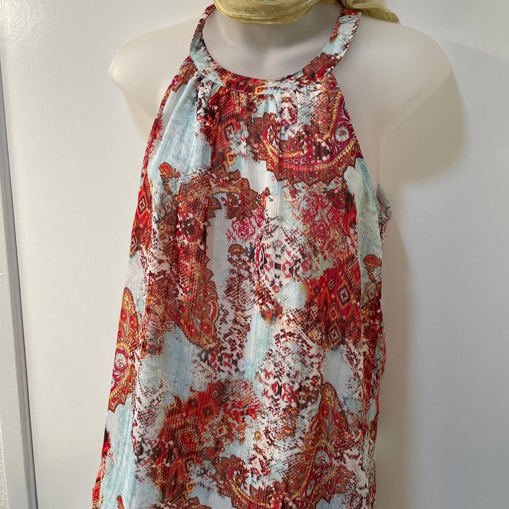 [Daniel Rainn] Paisley Snakeskin Metallic Tank Top